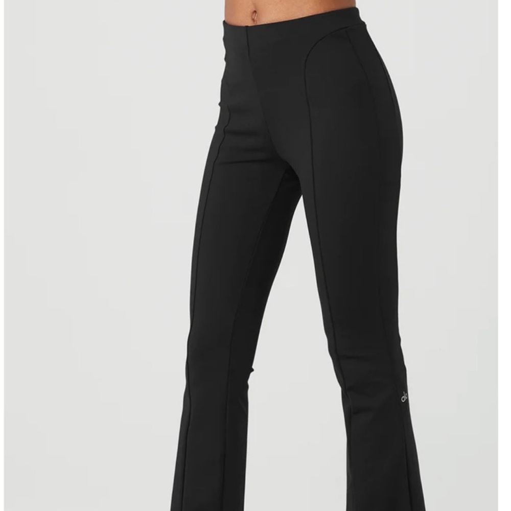 ALO High Waist Zip It Flair EUC Black - Picture 5 of 16